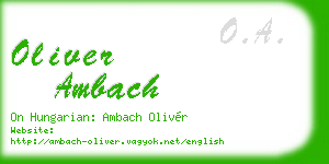 oliver ambach business card
