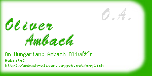 oliver ambach business card